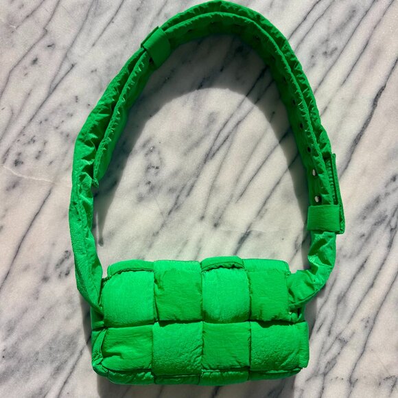 Bottega Veneta Handbags - 🇮🇹 - Bottega Veneta: Padded Cassette Belt Bag Maxi Intrecciato Nylon Mini w/ Box